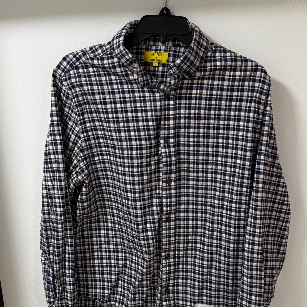 Five Four Black and White Checkered Casual Shirt